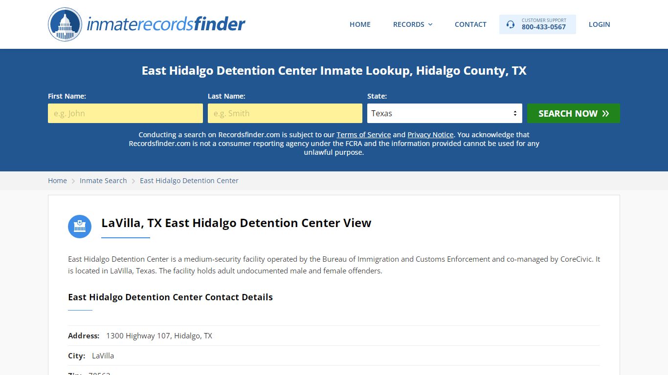 East Hidalgo Detention Center Roster & Inmate Search, Hidalgo County ...
